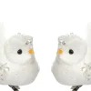 Intratuin kerstclip Hibou uil wit 12,7 x 9 x 5 cm 2 stuks