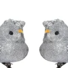 Intratuin kerstclip Hibou uil zilver 12,7 x 9 x 5 cm 2 stuks
