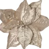 Intratuin kerstclip Josa bloem goud D 24 H 24 cm