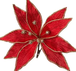 Intratuin kerstclip kerstroos rood D 20 cm