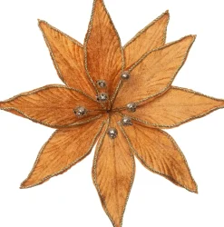 Intratuin kerstclip kerstroos bruin D 20 cm