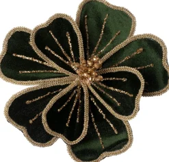 Intratuin kerstclip Lies bloem groen D 18 H 2 cm