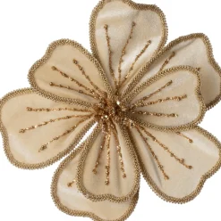 Intratuin kerstclip Lies bloem beige D 18 H 2 cm