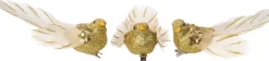 Intratuin kerstclip Liroy vogel goud 12,7 x 5 x 4 cm 3 stuks