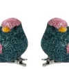 Intratuin kerstclip Madar vogel turquoise 12,7 x 10 x 5 cm 2 stuks