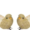 Intratuin kerstclip Madar vogel goud 10 x 8 x 2 cm 5 stuks