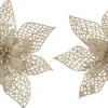 Intratuin kerstclip Nira bloem beige D 22 cm 2 stuks