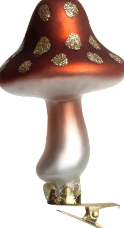 Intratuin kerstclip paddenstoel rood / wit D 5,7 H 10 cm