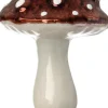 Intratuin kerstclip paddenstoel bruin / wit 6 x 6 x 8,5 cm