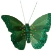 Intratuin kerstclip Papilo vlinder groen 13,5 x 10 x 3 cm 3 stuks