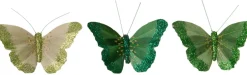 Intratuin kerstclip Papilo vlinder groen 13,5 x 10 x 3 cm 3 stuks