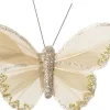 Intratuin kerstclip Papilo vlinder goud 10 x 7 x 2 cm 3 stuks