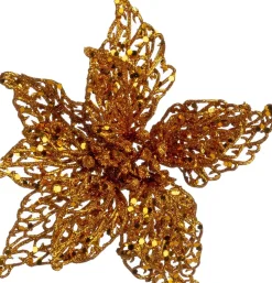 Intratuin kerstclip Phoenix bloem koper D 20 H 5 cm