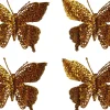 Intratuin kerstclip Phoenix vlinder koper 18 x 8 x 1 cm 4 stuks