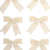 Intratuin kerstclip strik wit 12 x 12 cm 6 stuks