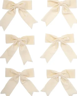 Intratuin kerstclip strik wit 12 x 12 cm 6 stuks