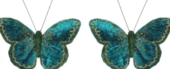 Intratuin kerstclip Yreka vlinder groen 11,5 x 9 x 2 cm 2 stuks
