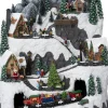 Intratuin kerstdorp bergdorp met trein 97,5 x 25,5 x 47 cm