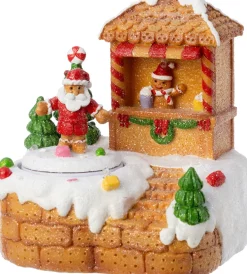 Intratuin kerstdorp gemberkoek kerstman 11 x 10,5 x 12,2 cm