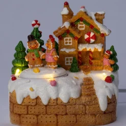 Intratuin kerstdorp gemberkoek koppel 11 x 9,8 x 11,7 cm