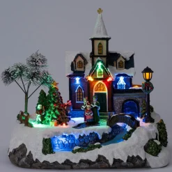 Intratuin kerstdorp kerk met koor 27 x 19 x 25,5 cm