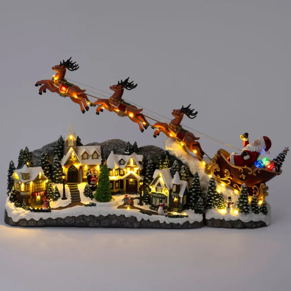 Intratuin kerstdorp kerstman arreslee 97,5 x 25,5 x 47 cm