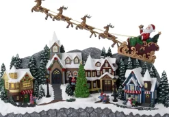 Intratuin kerstdorp kerstman arreslee 66 x 23 x 40 cm