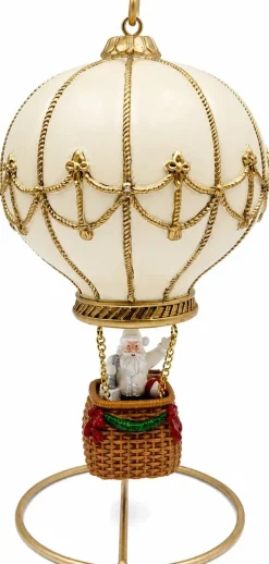 Intratuin kerstdorp luchtballon crème 12,9 x 13,2 x 23 cm