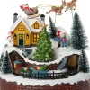 Intratuin kerstdorp met huisje en trein 19,5 x 18,5 x 21 cm