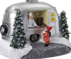 Intratuin kerstdorpminiatuur caravan kraam 10,3 x 6,8 x 7 cm