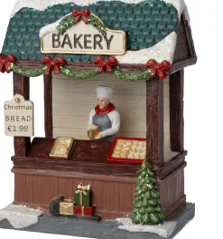 Intratuin kerstdorpminiatuur gebakkraam 11,3 x 6,8 x 14,3 cm