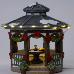 Intratuin kerstdorpminiatuur Tinselbury gazebo (prieel) 14 x 14 x 15 cm