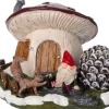 Intratuin kerstdorpminiatuur kabouter paddestoel 19,5 x 14,5 x 13,5 cm