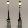 Intratuin kerstdorpminiatuur lantaarnpaal H 14 cm 2 stuks