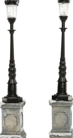 Intratuin kerstdorpminiatuur lantaarnpaal H 14 cm 2 stuks