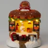 Intratuin kerstdorpminiatuur hamburgerkraam 12 x 12,5 x 15 cm