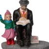 Intratuin kerstdorpminiatuur man leest boek voor multi 5,8 x 3,8 x 6 cm