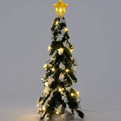 Intratuin kerstdorpminiatuur kerstboom 8 x 8 x 21 cm
