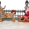 Intratuin kerstdorpminiatuur kerstman in slee 20,5 x 11 x 11 cm