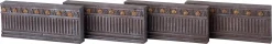 Intratuin kerstdorpminiatuur stenen hek 10 x 1,1 x 4 cm 4 stuks