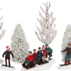 Intratuin kerstdorpminiatuur skiën 22,5 x 9 x 39 cm 9-delig