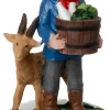 Intratuin kerstdorpminiatuur boer met geit 4,5 x 4,5 x 6,5 cm