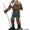 Intratuin kerstdorpminiatuur skiënd meisje 4,2 x 2,8 x 6 cm
