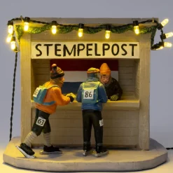 Intratuin kerstdorpminiatuur De Brink stempelpost 12,5 x 11,5 x 11 cm