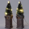 Intratuin kerstdorpminiatuur kerstboom in pot 2,1 x 2,1 x 9,5 cm 2 stuks