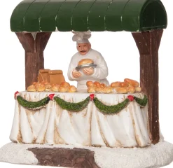Intratuin kerstdorpminiatuur broodkraam 10,4 x 8 x 10 cm
