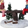 Intratuin kerstdorpminiatuur samen op de wip 7,2 x 6,8 x 5,6 cm