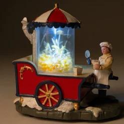 Intratuin kerstdorpminiatuur popcornkraam 11 x 9 x 11 cm