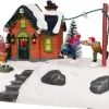 Intratuin kerstdorpminiatuur schaatsende kinderen 18 x 11 x 12 cm