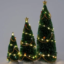 Intratuin kerstdorpminiatuur kerstboom 6 x 6 x 15,5 cm